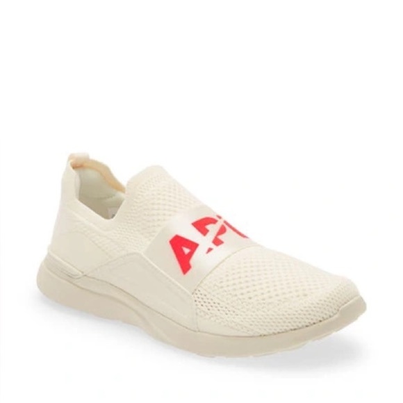 APL Women’s Techloom Bliss Cream and Red Slip-On Sneakers, size 11 - Picture 1 of 8